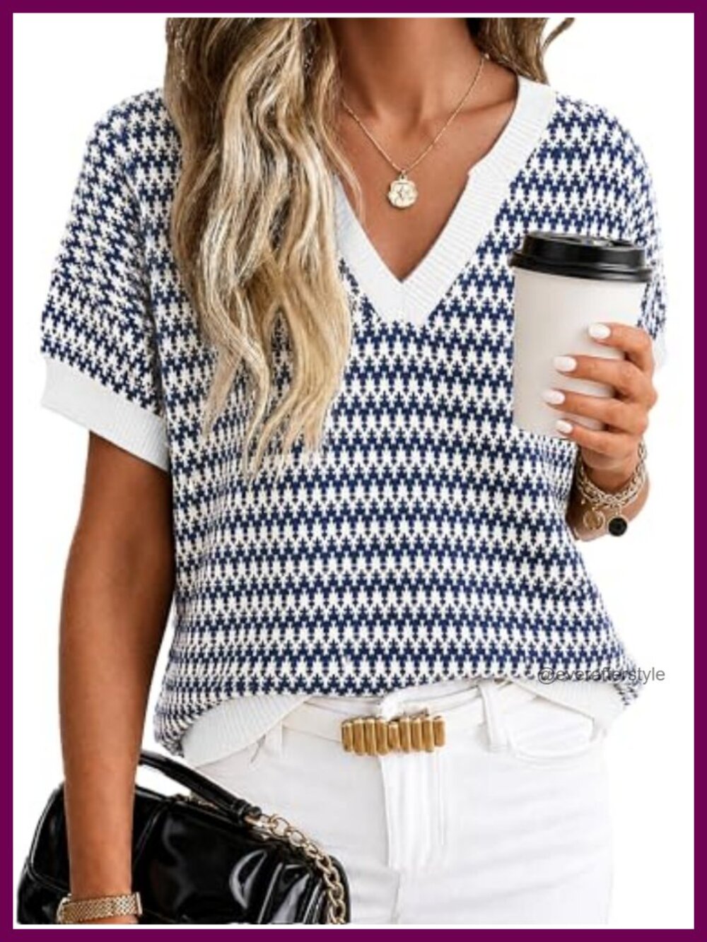 100% Cotton V Neck Cropped Pullover Sweater